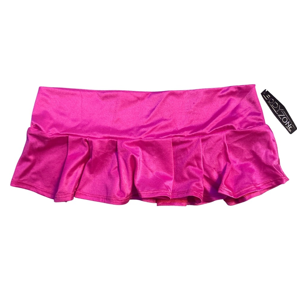 NEW BodyZone Fuchsia Micro Pleat Mini Skirt Dance Rave Festival One Size